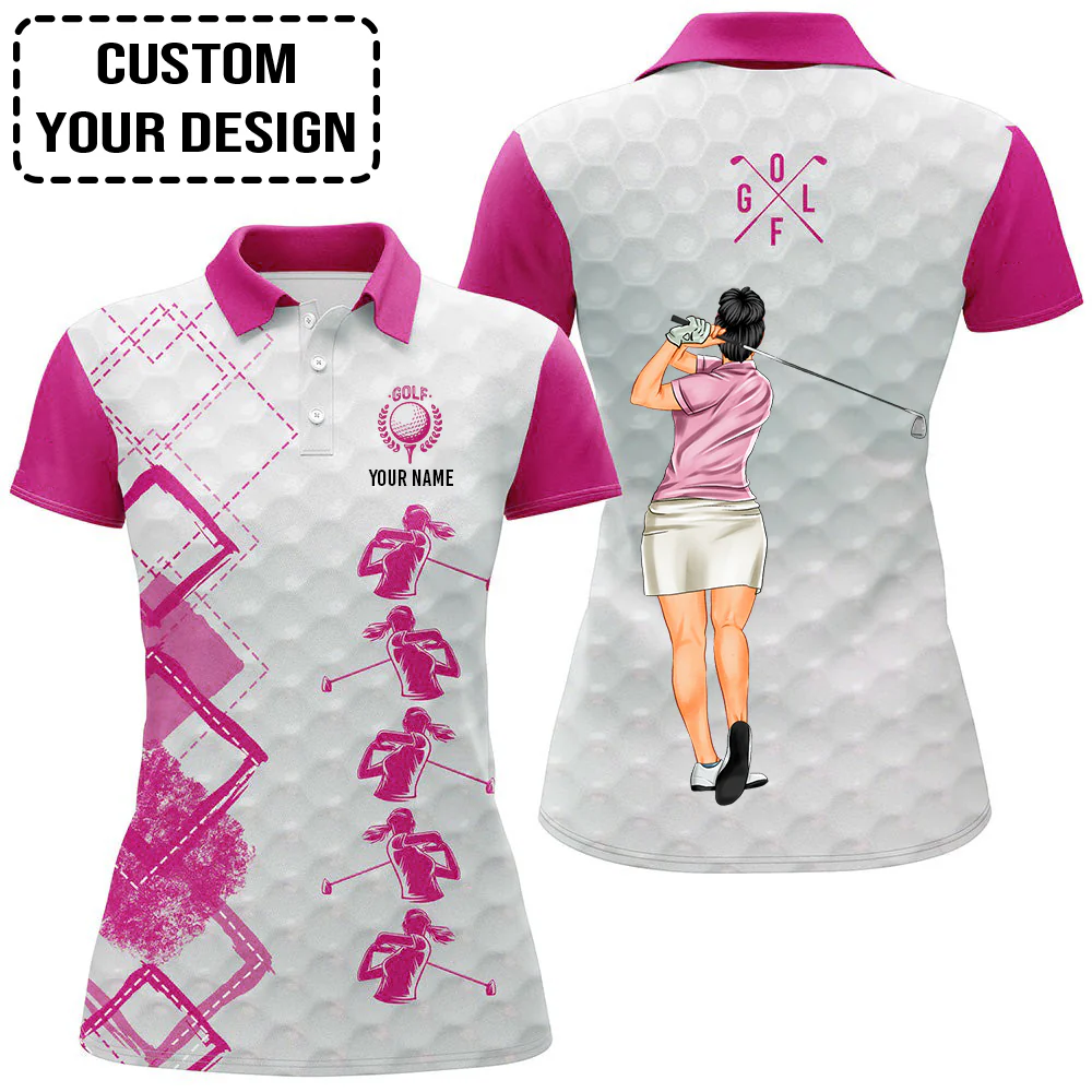 Golf Custom Women Polo Shirt,  Golf Color Women Golf Polo Shirt Apparel - Image 2