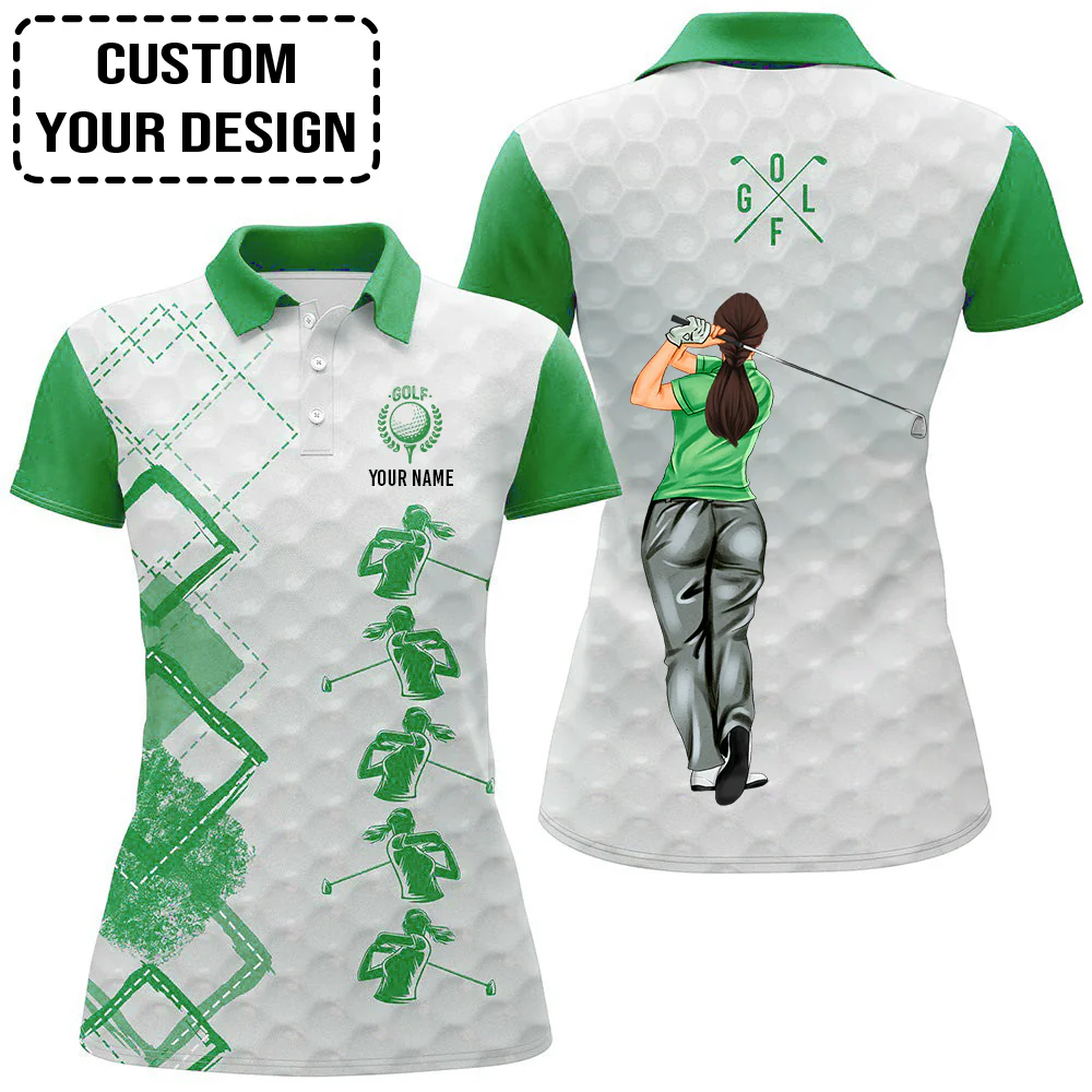 Golf Custom Women Polo Shirt,  Golf Color Women Golf Polo Shirt Apparel - Image 3