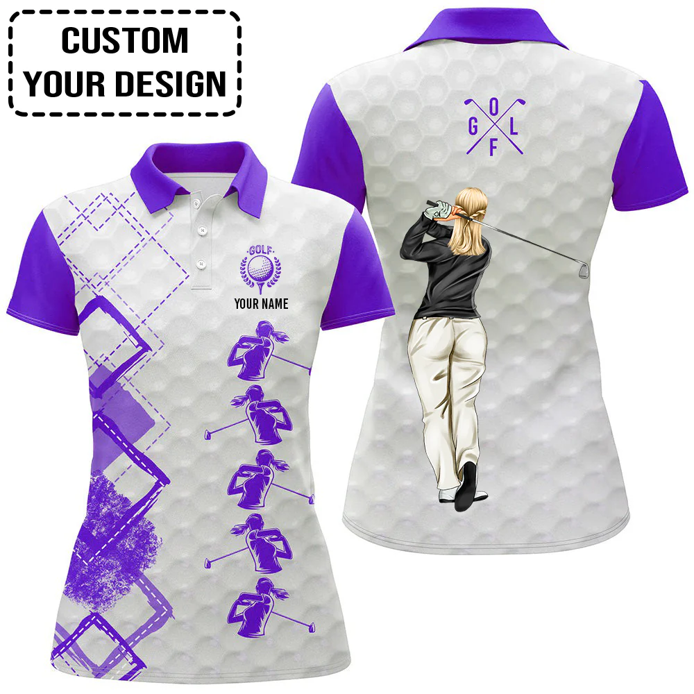 Golf Custom Women Polo Shirt,  Golf Color Women Golf Polo Shirt Apparel - Image 4