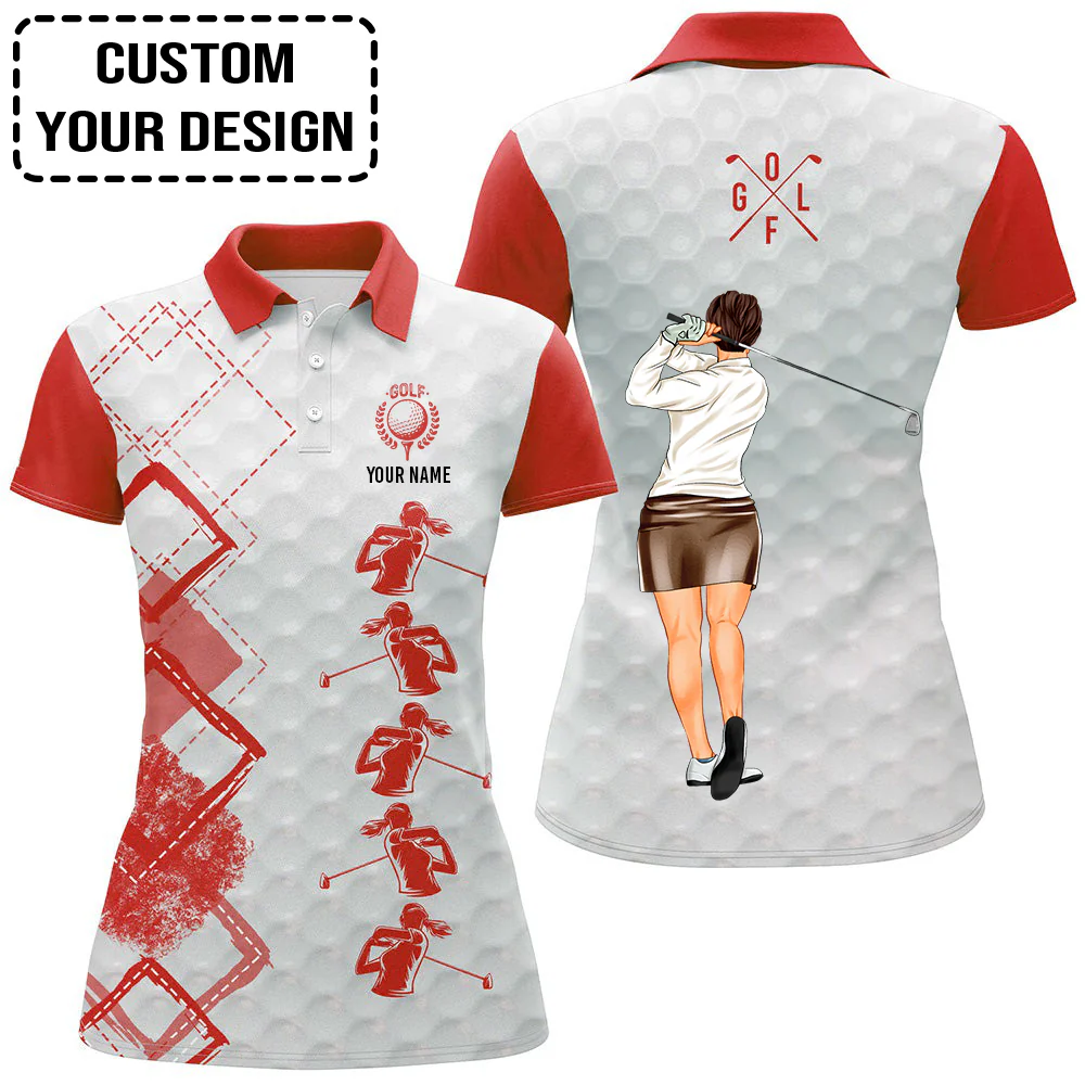Golf Custom Women Polo Shirt,  Golf Color Women Golf Polo Shirt Apparel - Image 5