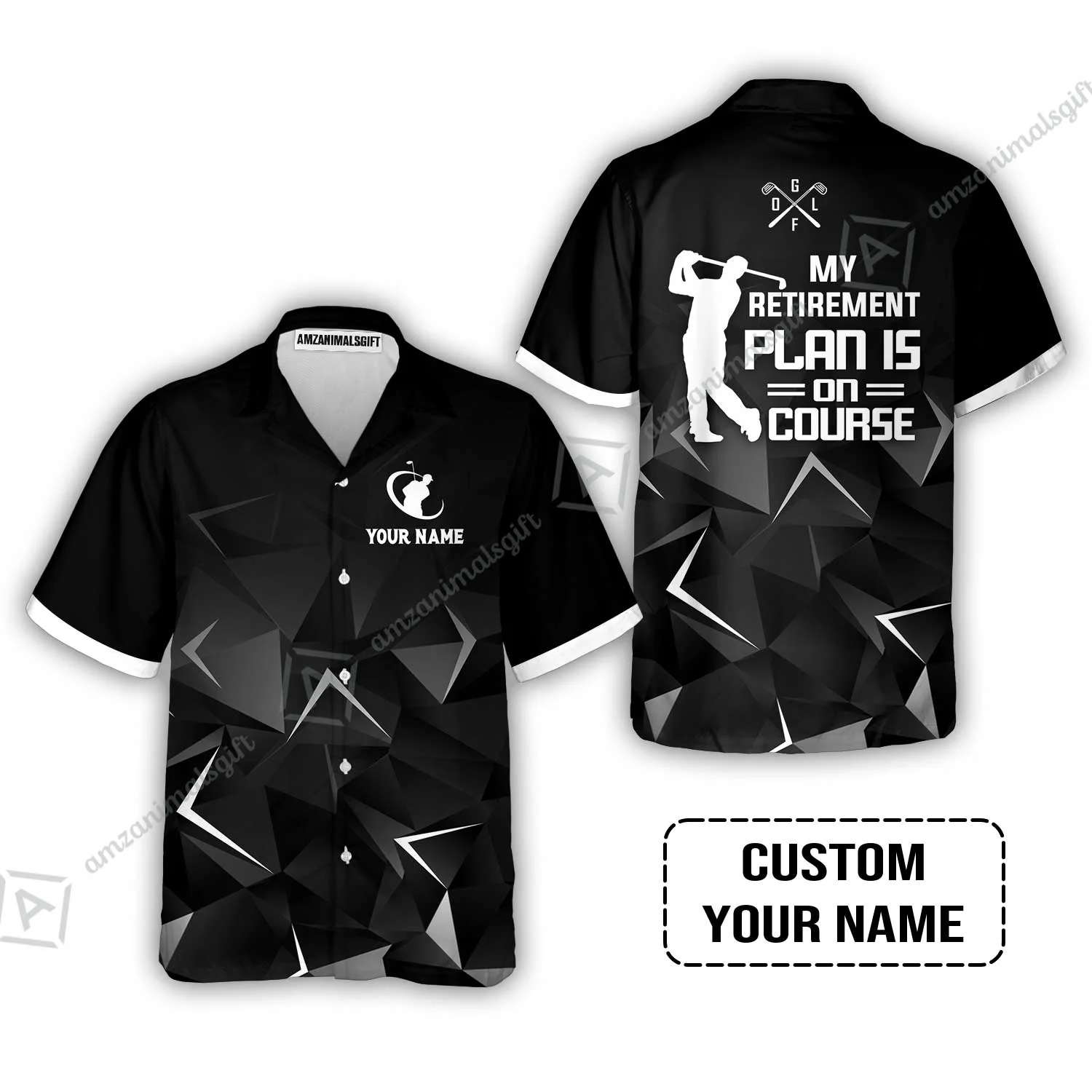 Golf Hoodie Custom Name - Golfing My Retirement Plan Is On Course Personalized Hoodie - Image 7