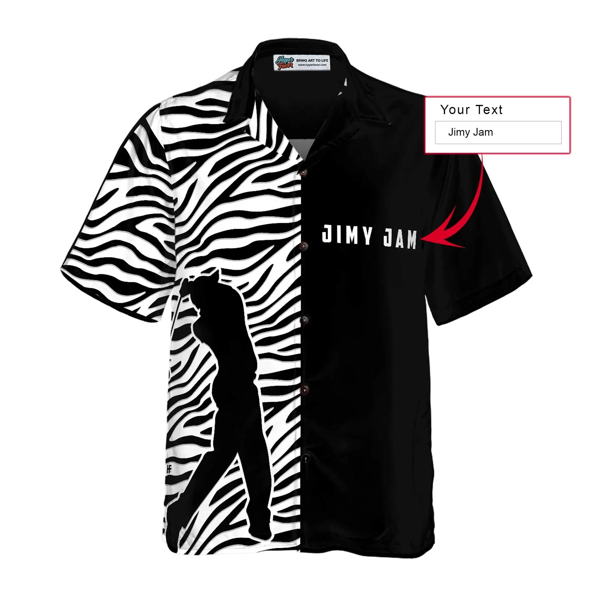 Golf Hawaiian Shirt Custom Name, Zebra Pattern Personalized Colorful Summer Aloha Shirt For Men Women, Gift For Friend, Team, Golf Lover - Image 3