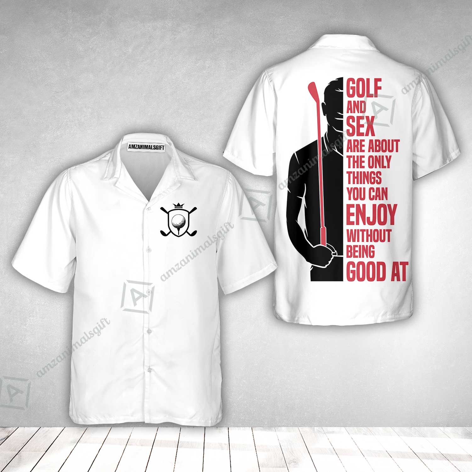 Golf Hawaiian Shirt - Golf And Sex Are About The Only Things You Can Enjoy Without Being Good At Polo Shirt,True Golf Hawaiian Shirt - Image 2