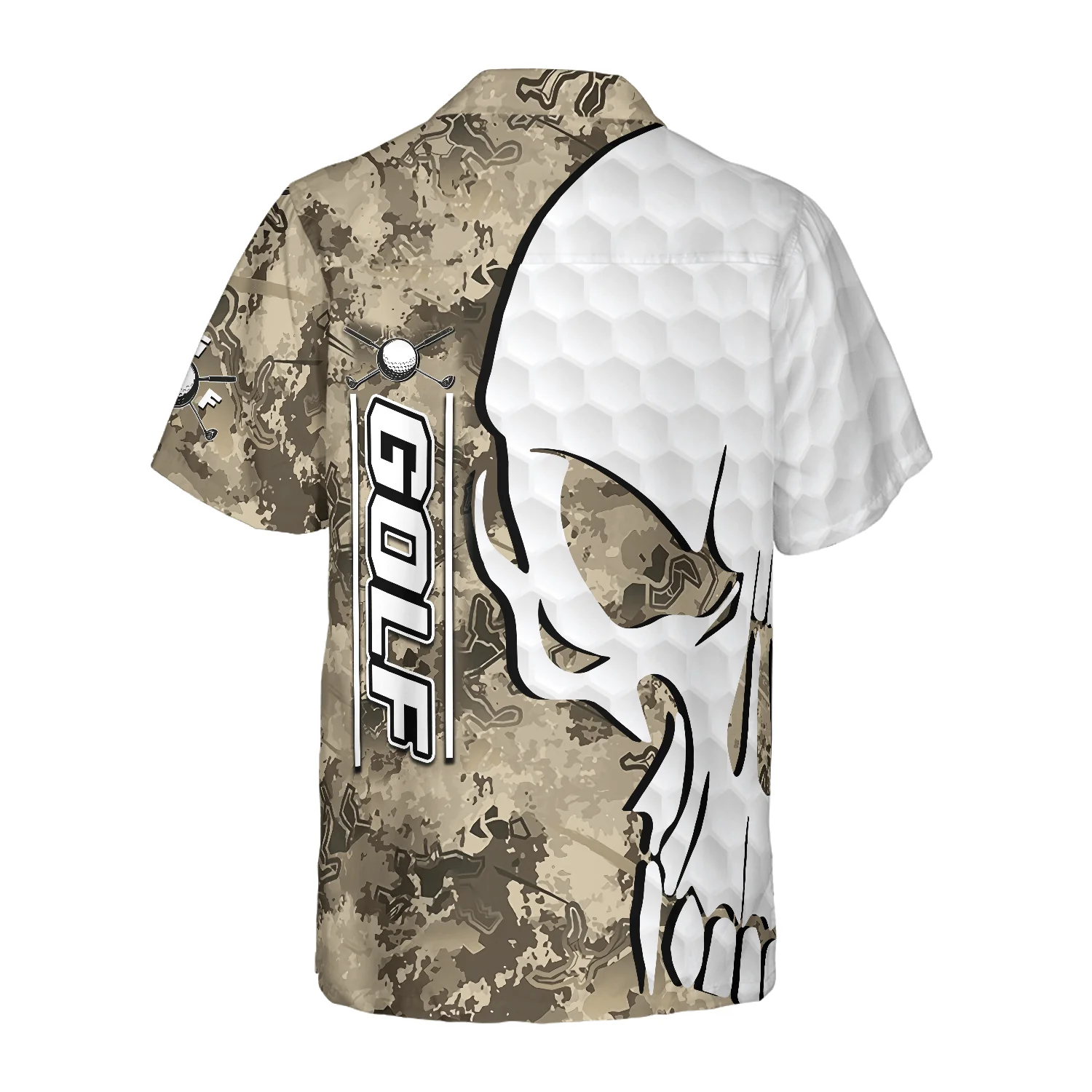 Golf Hawaiian Shirt, Golf And Skull Camo Pattern, Colorful Summer Aloha Hawaiian Shirt For Men Women, Gift For Husband, Wife, Golf Lovers, Golfers - Image 2