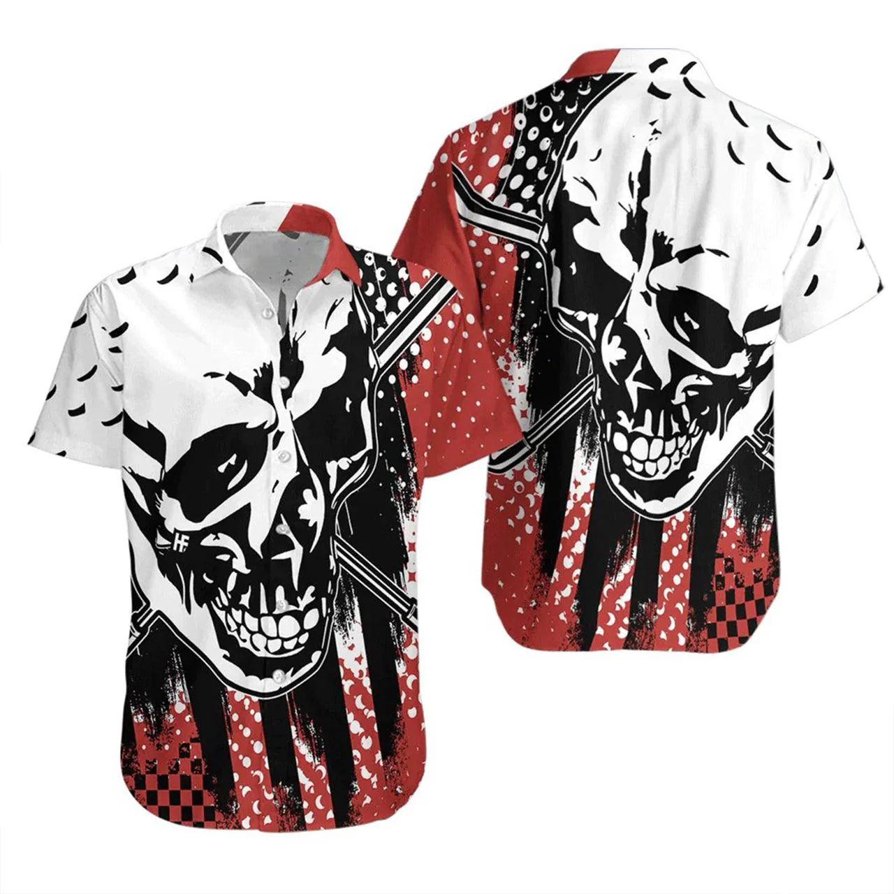Golf Hawaiian Shirt, Golf Blade Skull Aloha Hawaiian Shirts For Men and Women - Gift For Golfer, Friend, Family
