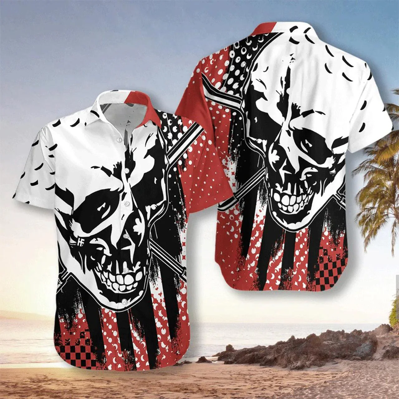 Golf Hawaiian Shirt, Golf Blade Skull Aloha Hawaiian Shirts For Men and Women - Gift For Golfer, Friend, Family - Image 2