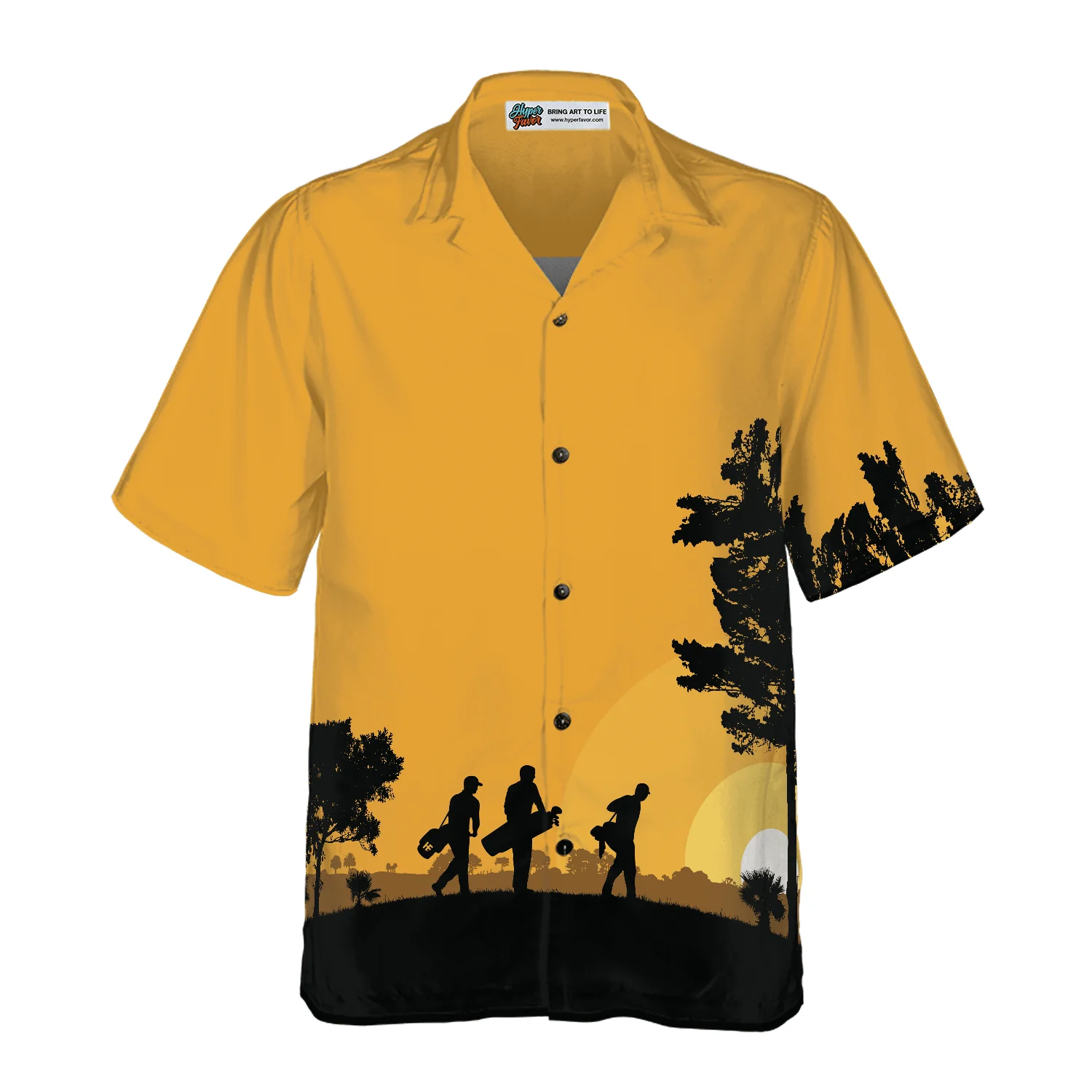 Golf Hawaiian Shirt, Golfers At Dusk, Colorful Summer Aloha Hawaiian Shirt For Men Women, Perfect Gift For Family, Husband, Wife, Golf Lovers, Golfers - Image 5