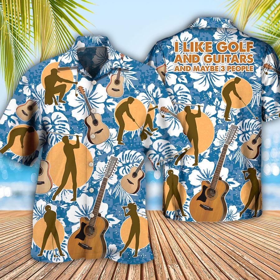 Golf Hawaiian Shirt, Guitar Golf Tropical Aloha Hawaiian Shirt For Summer, I Like Golf And Guitars Hawaiian Shirts For Men Women, Golf Lovers - Image 2