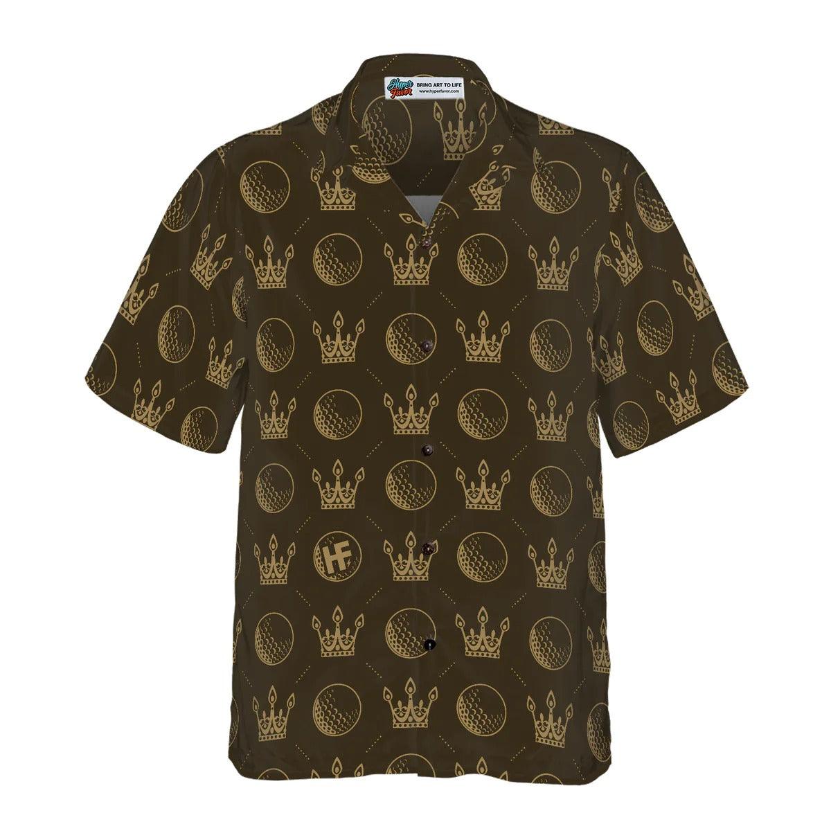 Golf Hawaiian Shirt, Luxury Royal Golf Ball Crown Hawaiian Shirt, Golf Aloha Shirt- Perfect Gift For Men, Women, Golf Lover, Friend, Family - Image 2