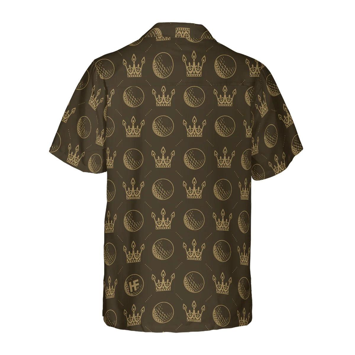 Golf Hawaiian Shirt, Luxury Royal Golf Ball Crown Hawaiian Shirt, Golf Aloha Shirt- Perfect Gift For Men, Women, Golf Lover, Friend, Family - Image 3