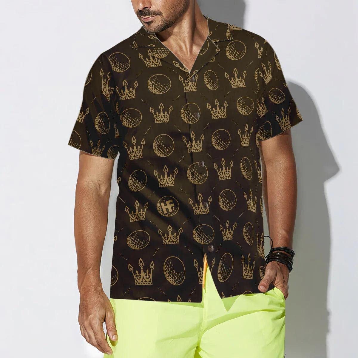 Golf Hawaiian Shirt, Luxury Royal Golf Ball Crown Hawaiian Shirt, Golf Aloha Shirt- Perfect Gift For Men, Women, Golf Lover, Friend, Family - Image 4