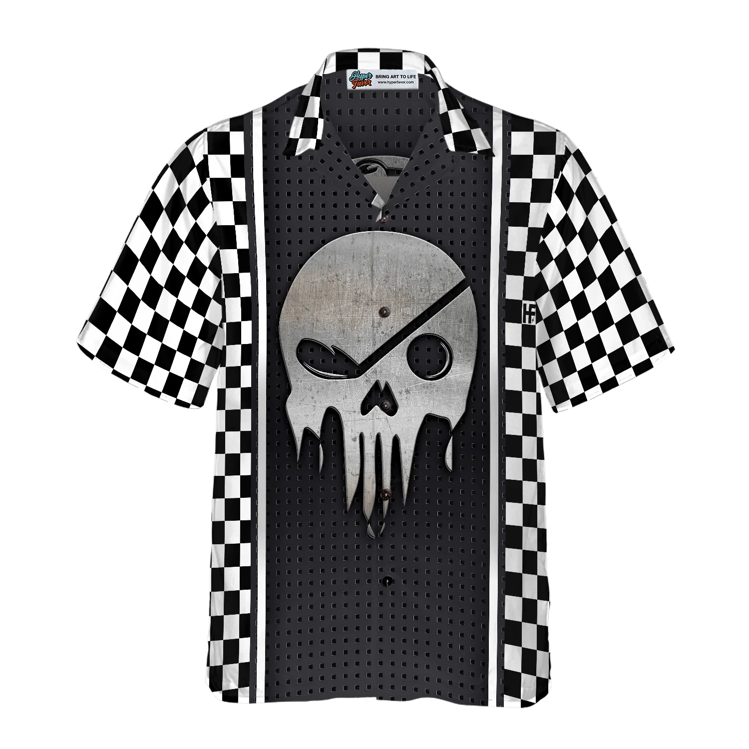 Golf Hawaiian Shirt, Metal Skull Golf Aloha Hawaiian Shirt For Summer, Colorful Cool Aloha Shirts Outfit For Men Women, Friend, Team, Golf Lovers - Image 2