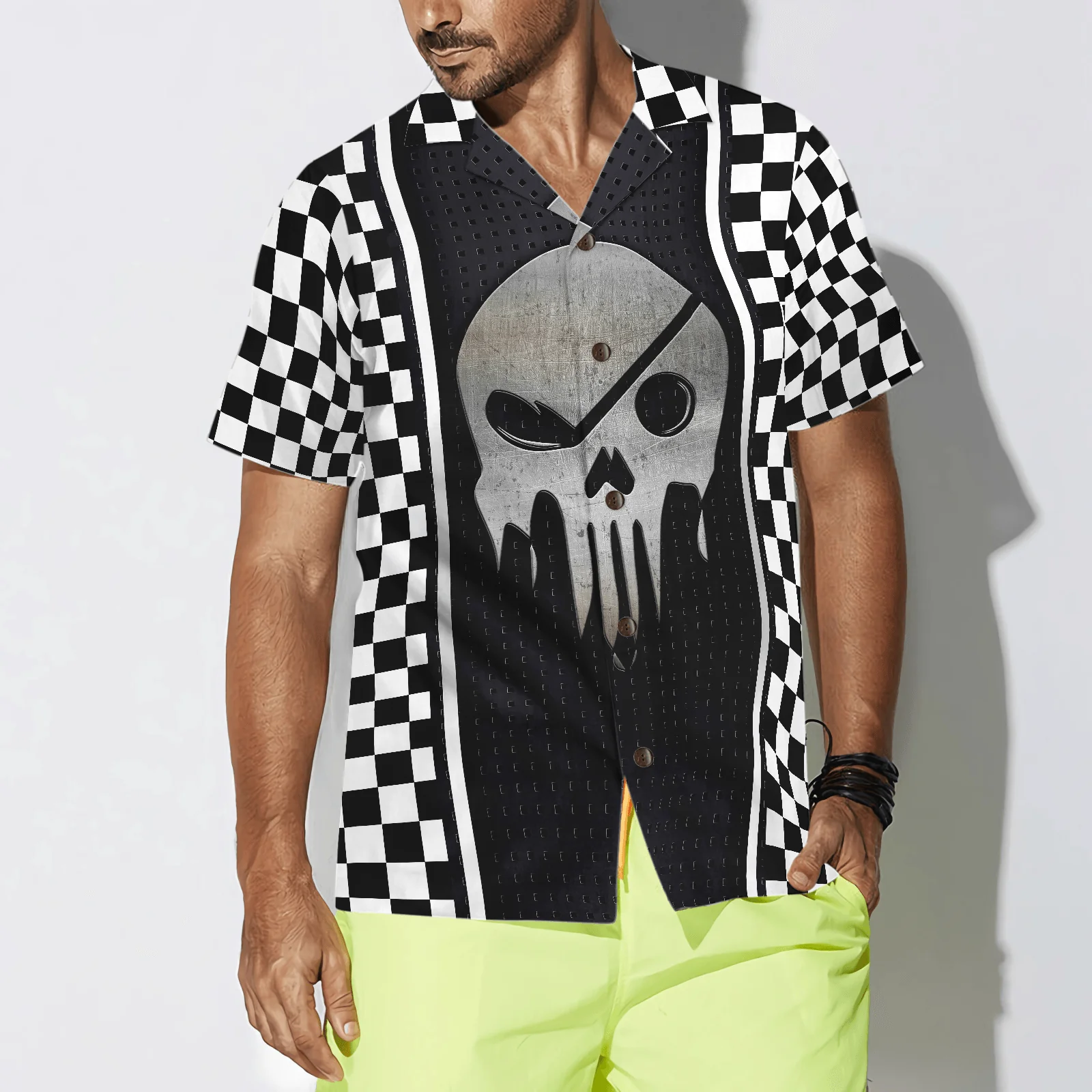 Golf Hawaiian Shirt, Metal Skull Golf Aloha Hawaiian Shirt For Summer, Colorful Cool Aloha Shirts Outfit For Men Women, Friend, Team, Golf Lovers - Image 4
