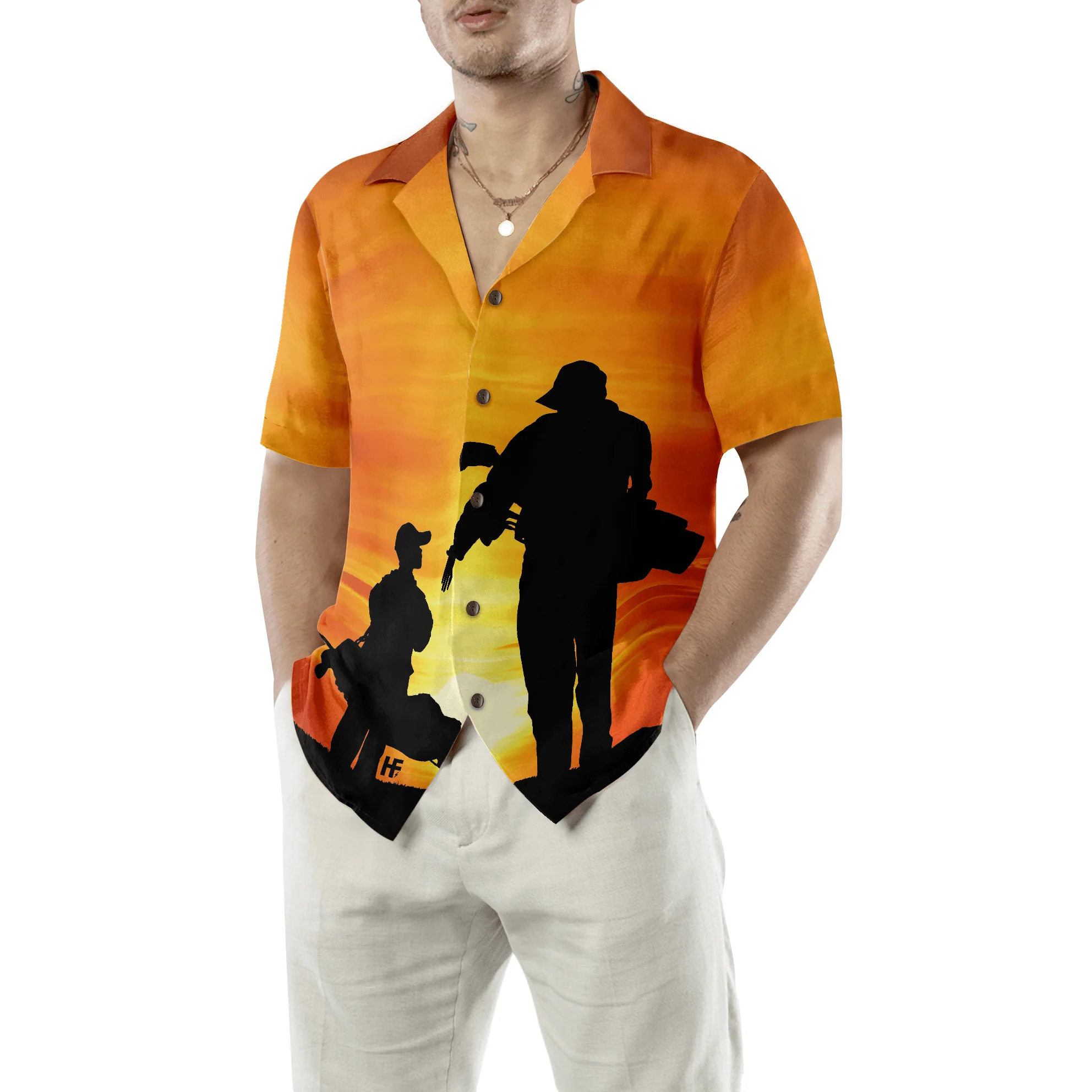Golf Hawaiian Shirt, Son And Dad Playing Golf, Colorful Summer Aloha Hawaiian Shirt For Men Women, Gift For Friend, Family, Husband, Wife, Boyfriend - Image 5