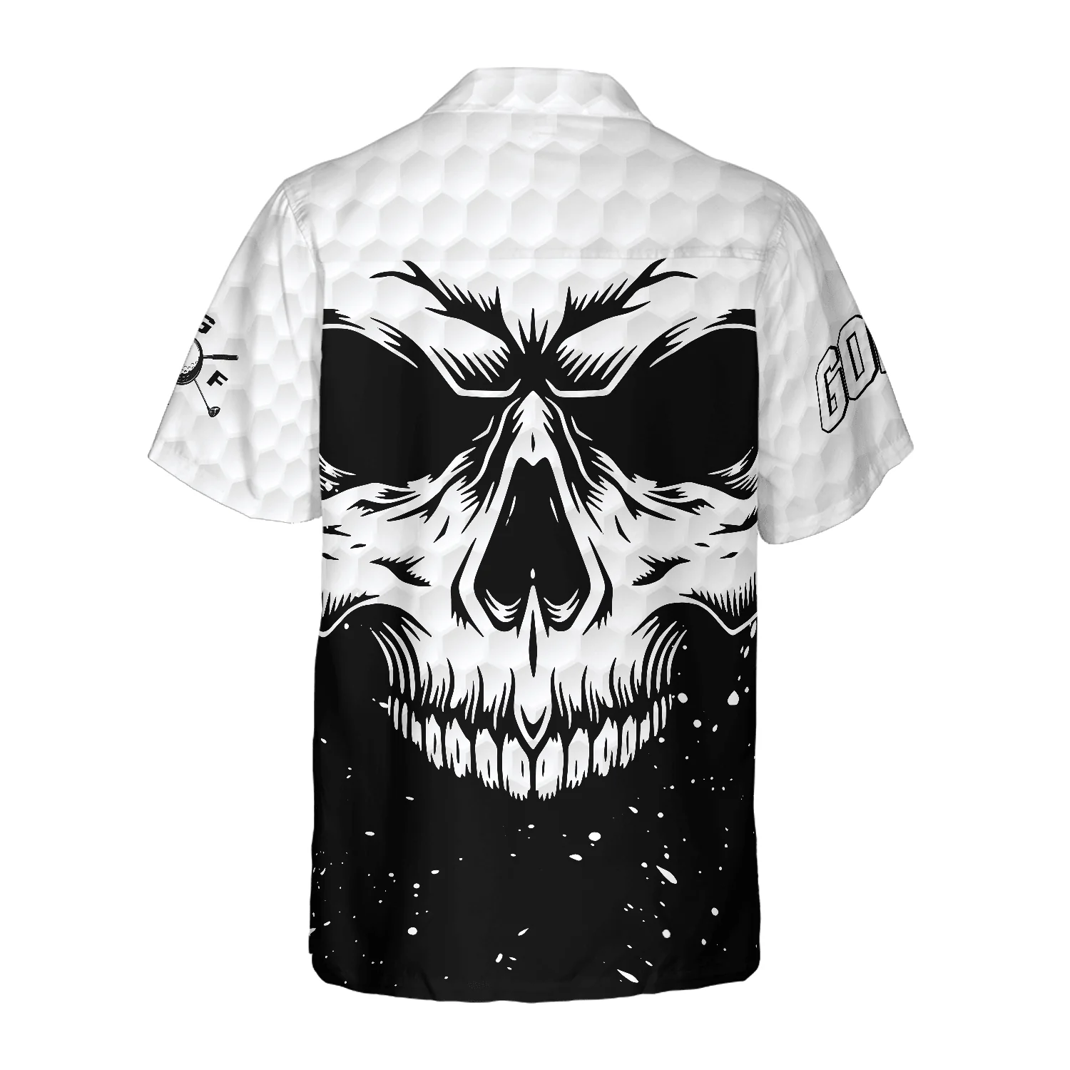 Golf Hawaiian Shirt White Skull, Colorful Summer Aloha Hawaiian Shirt For Men Women, Gift For Friend, Family, Husband, Wife, Golf Lovers, Golfers - Image 2