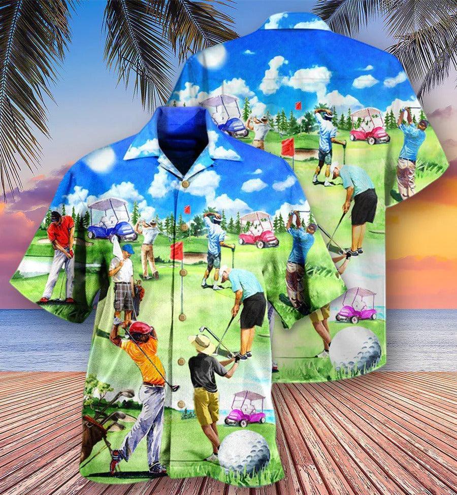 Golf Hawaiian Shirts - Golf Eat Sleep Golf Repeat Hawaiian Shirts - Perfect Gift For Men, Golfers, Golf Lovers - Image 2