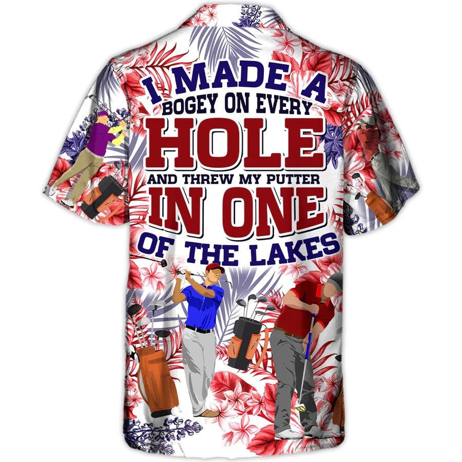 Golf Hawaiian Shirts - Tropical Floral Aloha Shirt For Summer, I Made A Bogey On Every Hole Hawaiian Shirt - Perfect Gift For Men, Golfers, Golf Lovers - Image 2