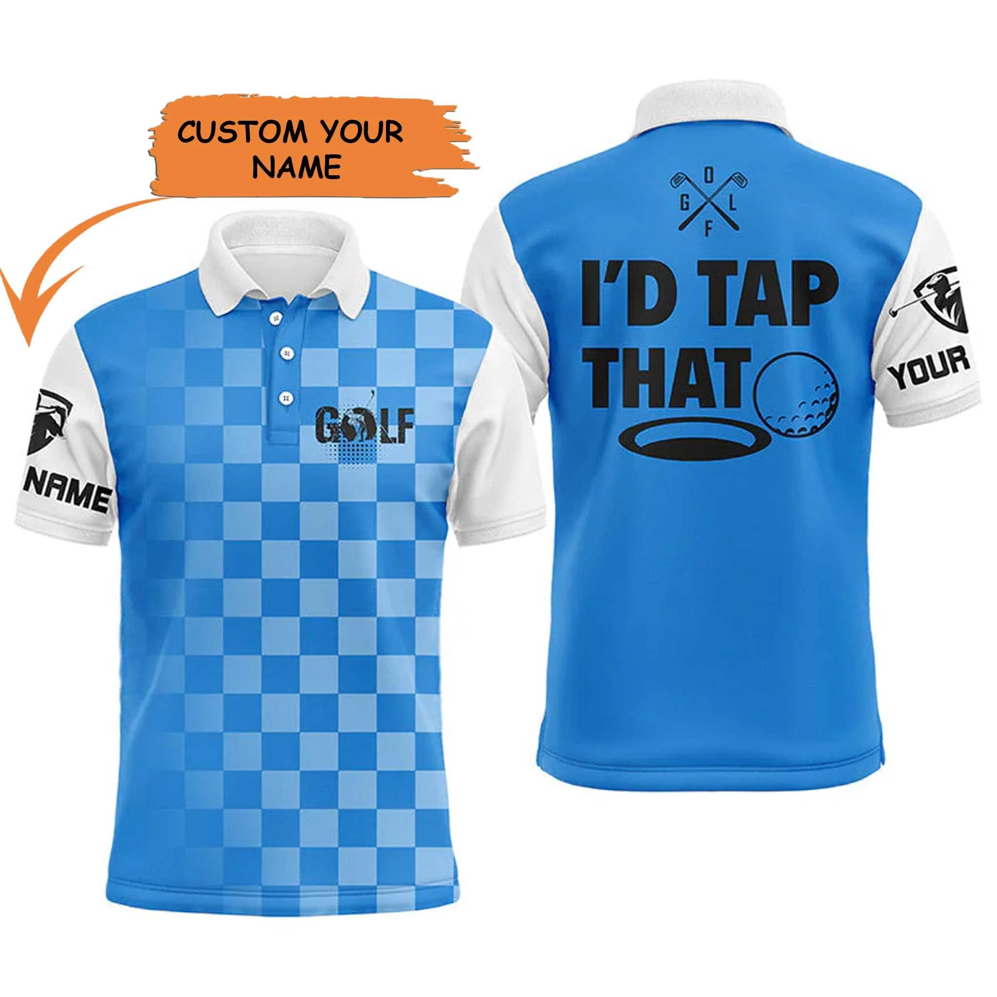 Golf Hoodie - Funny Custom Name Apparel, I'd Tap That Men Golf Hoodie - Personalized Gift For Golf Lover, Team, Golfers, Husband, Boyfriend - Image 11