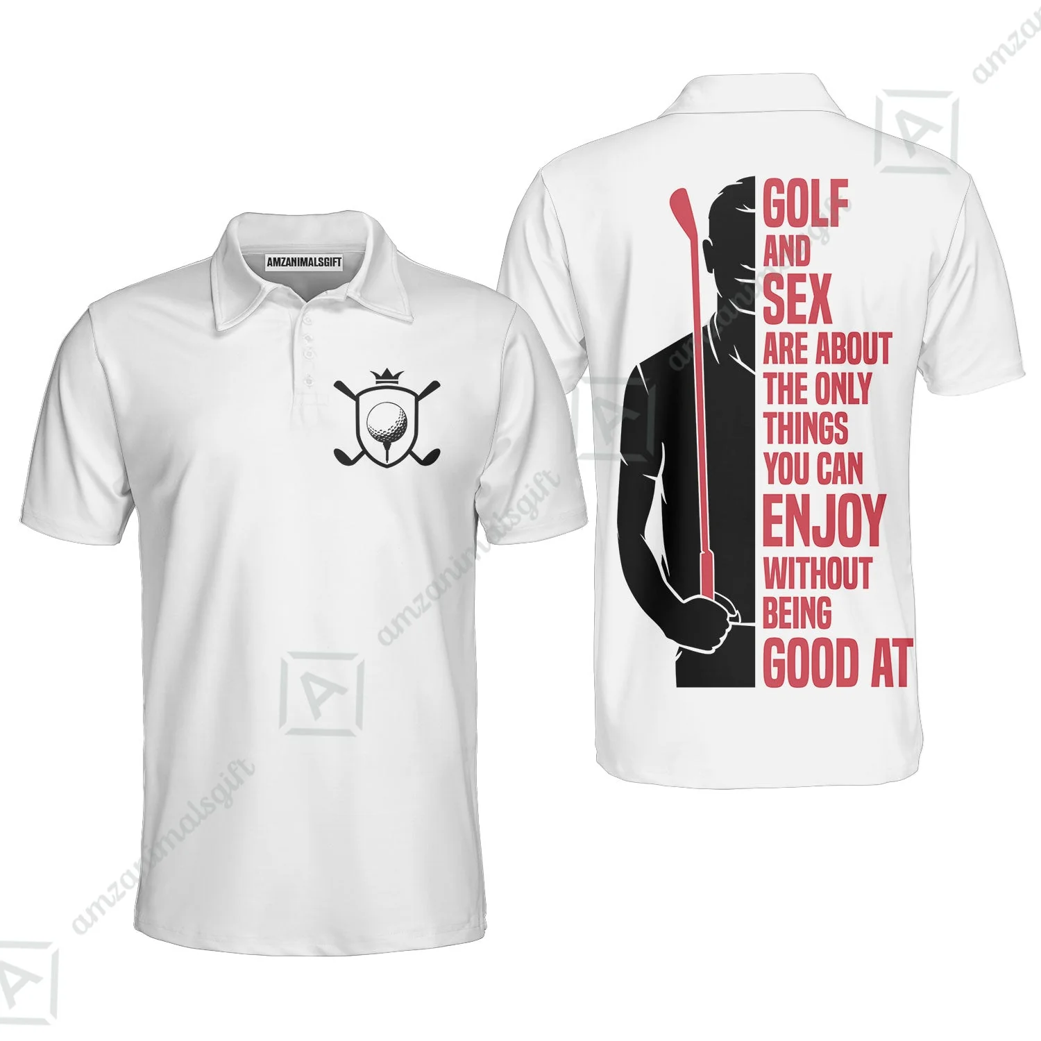 Golf Long Polo Shirt - Golf And Sex Are About The Only Things You Can Enjoy Without Being Good At Polo Shirt,True Golf Long Polo Shirt - Image 3