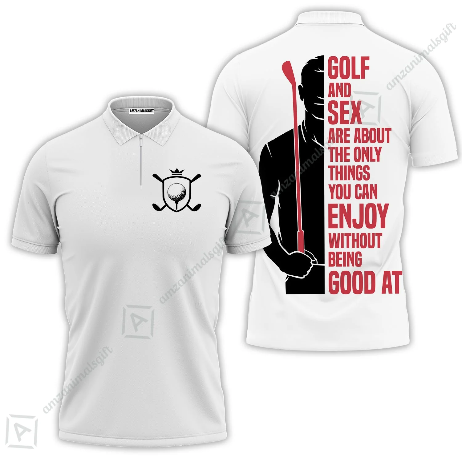 Golf Long Polo Shirt - Golf And Sex Are About The Only Things You Can Enjoy Without Being Good At Polo Shirt,True Golf Long Polo Shirt - Image 4