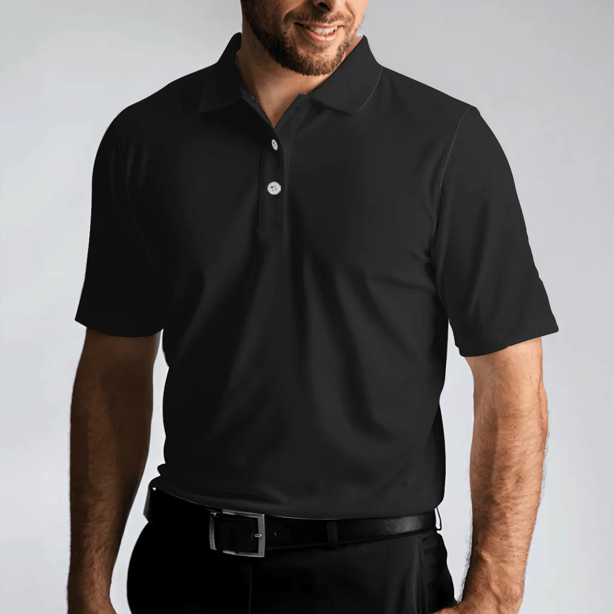 Golf Men Polo Shirt, American Skull Golf Clubs Polo Shirt Black, Wet Paint American Flag Skull Polo Shirt For Men - Gift For Golfers, Golf Lovers - Image 5