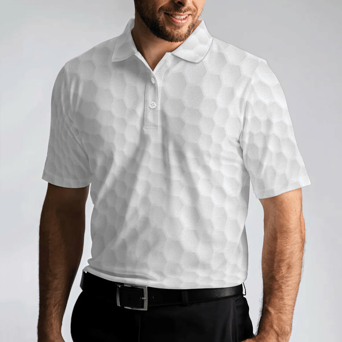 Golf Men Polo Shirt, American Skull Golf Clubs Set, American Flag Skull White Polo Shirt For Men - Gift For Golfers, Golf Lovers - Image 5