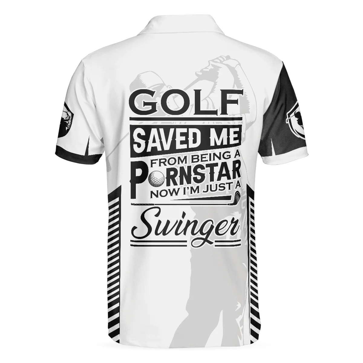 Golf Men Polo Shirt, Golf Saved Me From Being A Pornstar Polo Shirt, Funny Golf Shirt For Men - Gift For Golfers, Golf Lovers - Image 2