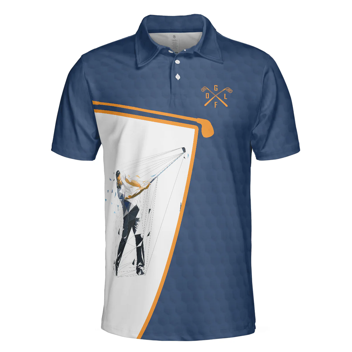 Golf Men Polo Shirt, Swing Swear Drink And Repeat Golf Polo Shirt, Blue And White Golf Polo Shirt, Funny Golf Shirt - Perfect Gift For Men, Golfers - Image 3