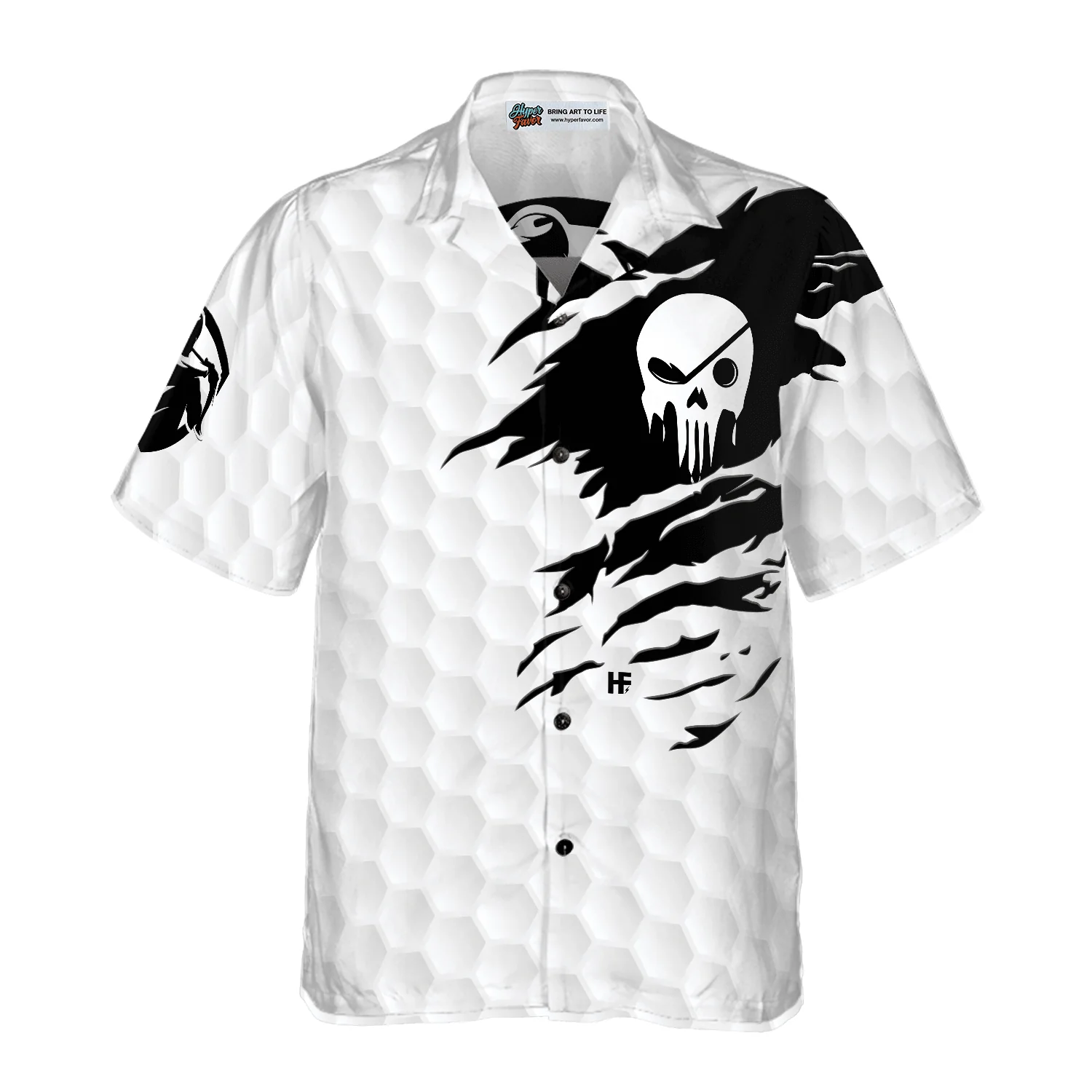 Golf Skull Hawaiian Shirt Custom Name, Colorful Summer Personalized Aloha Shirt For Men Women, Gift For Family, Golf Lovers, Golfer - Image 3