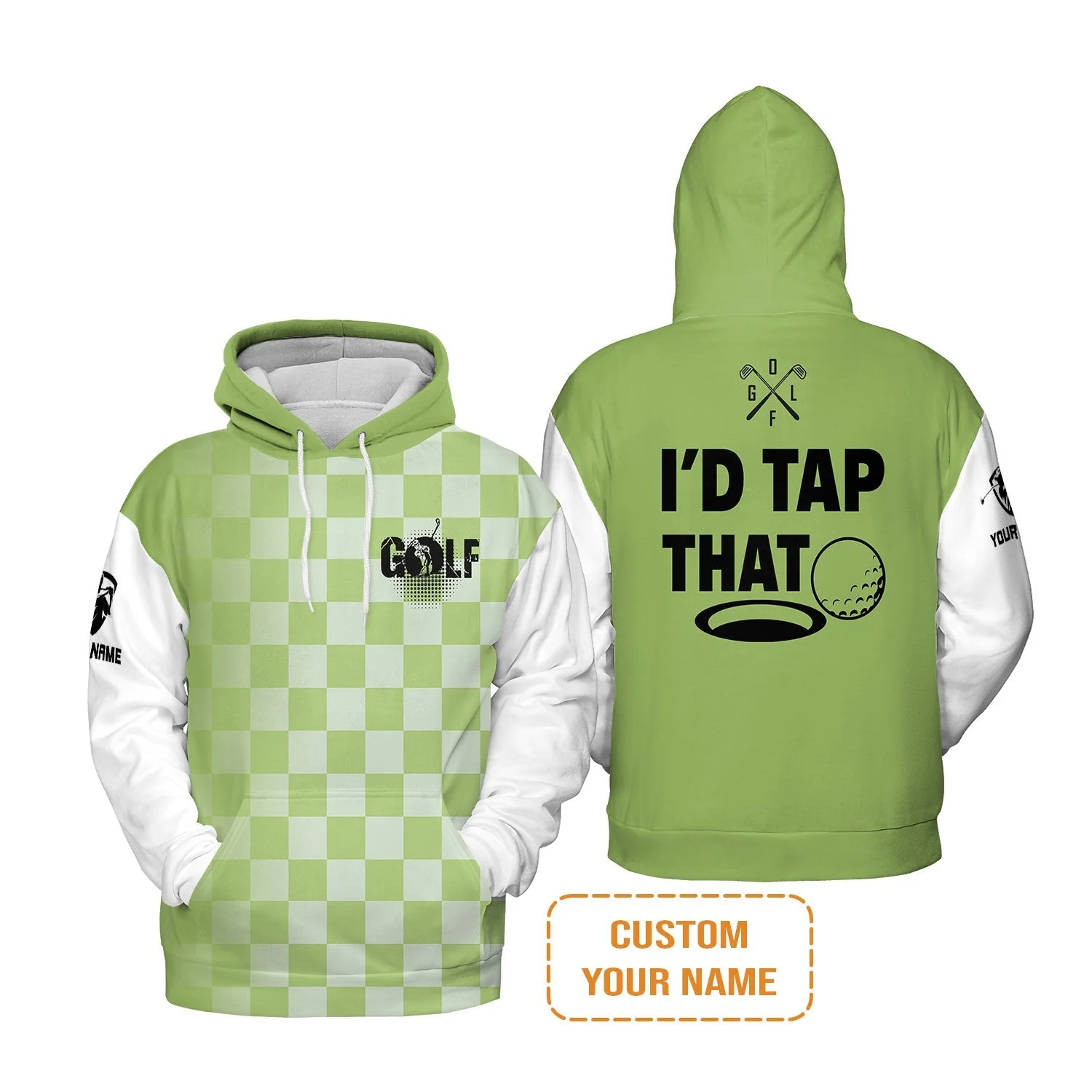 Golf T-Shirt - Funny Custom Name Apparel, I'd Tap That Men Golf T-Shirt - Personalized Gift For Golf Lover, Team, Golfers, Husband, Boyfriend - Image 13