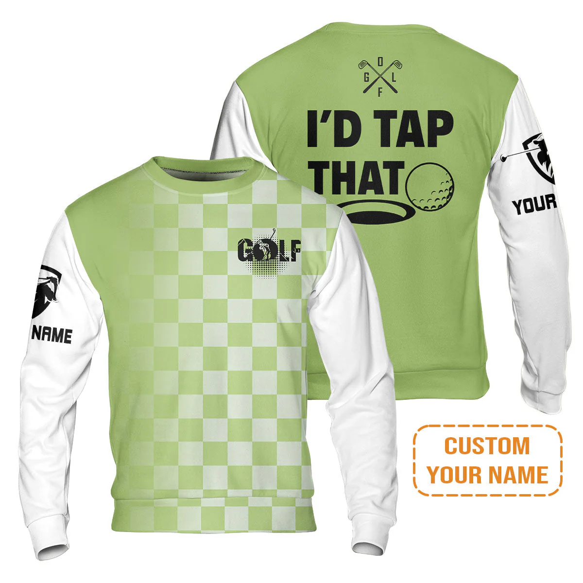 Golf T-Shirt - Funny Custom Name Apparel, I'd Tap That Men Golf T-Shirt - Personalized Gift For Golf Lover, Team, Golfers, Husband, Boyfriend - Image 17