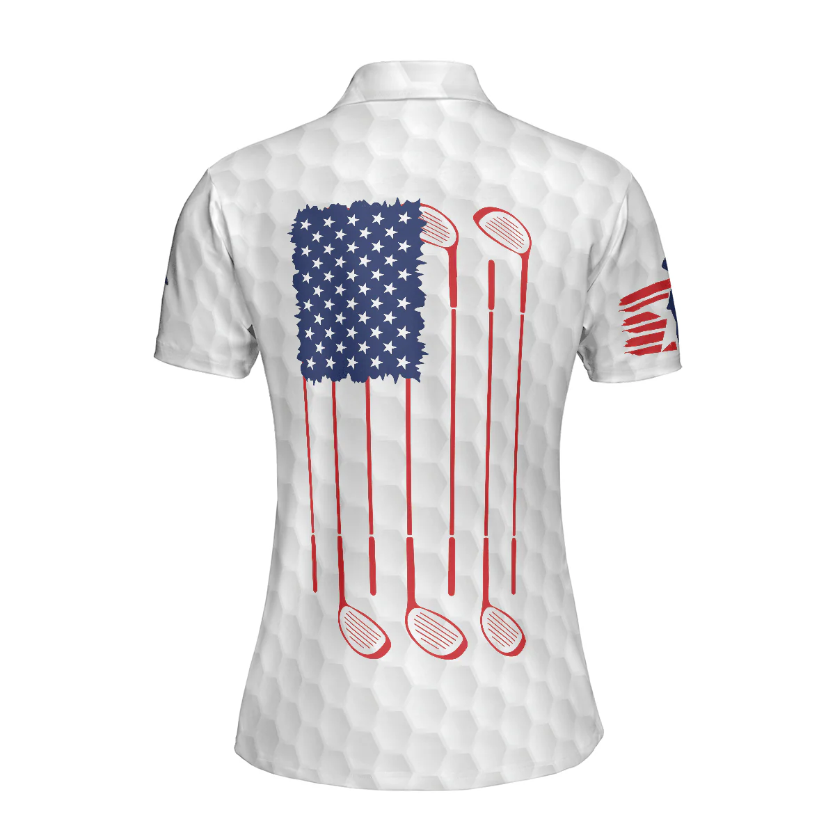 Golf Women Polo Shirt, American Flag Polo Shirt, Best Golf Shirt For Ladies - Gift For Women, Golfers, Golf Lovers - Image 4