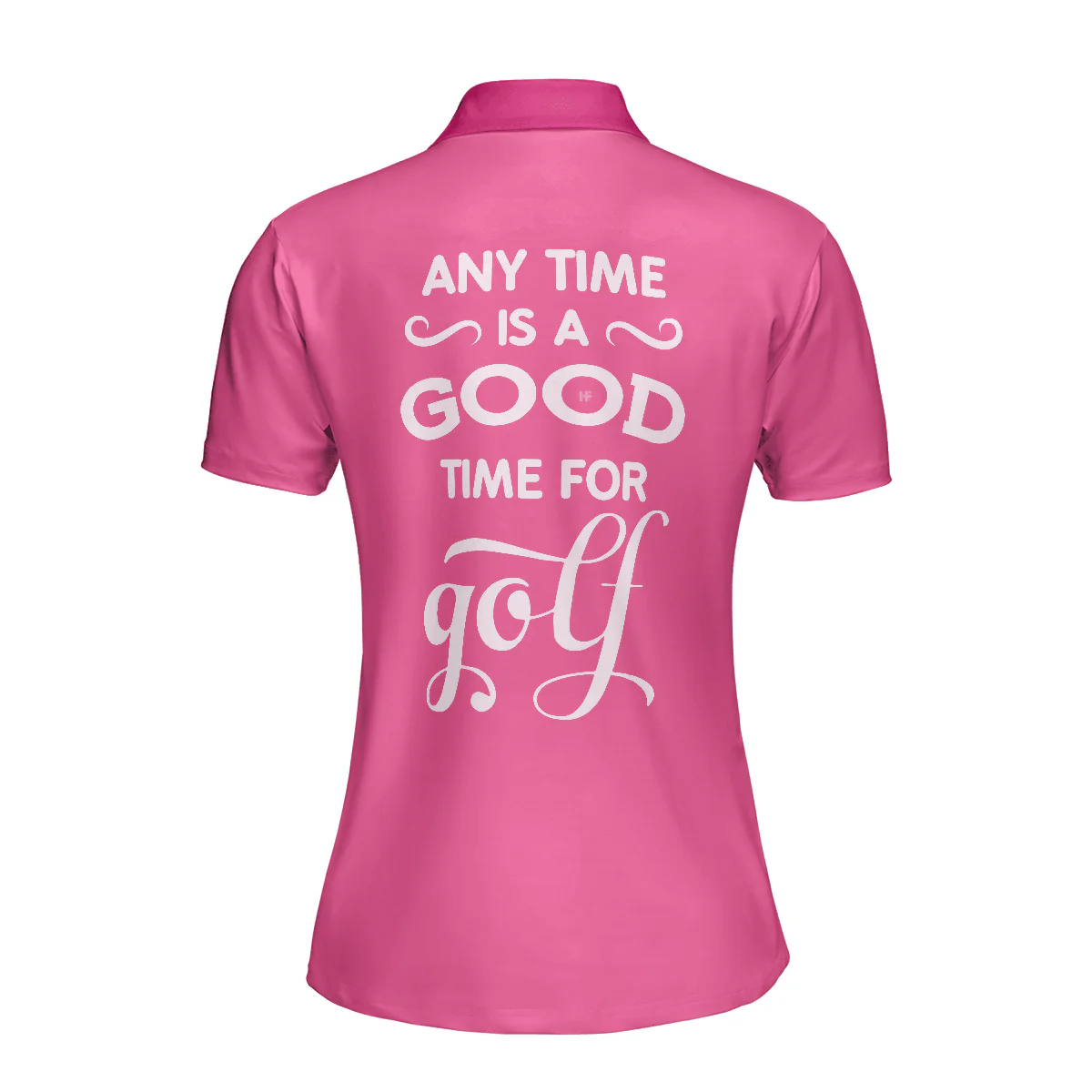 Golf Women Polo Shirt, Anytime Is A Good Time For Golf, Pink Argyle Pattern Women Polo Shirts, Gift For Female Golfers, Ladies, Golf Lovers - Image 3