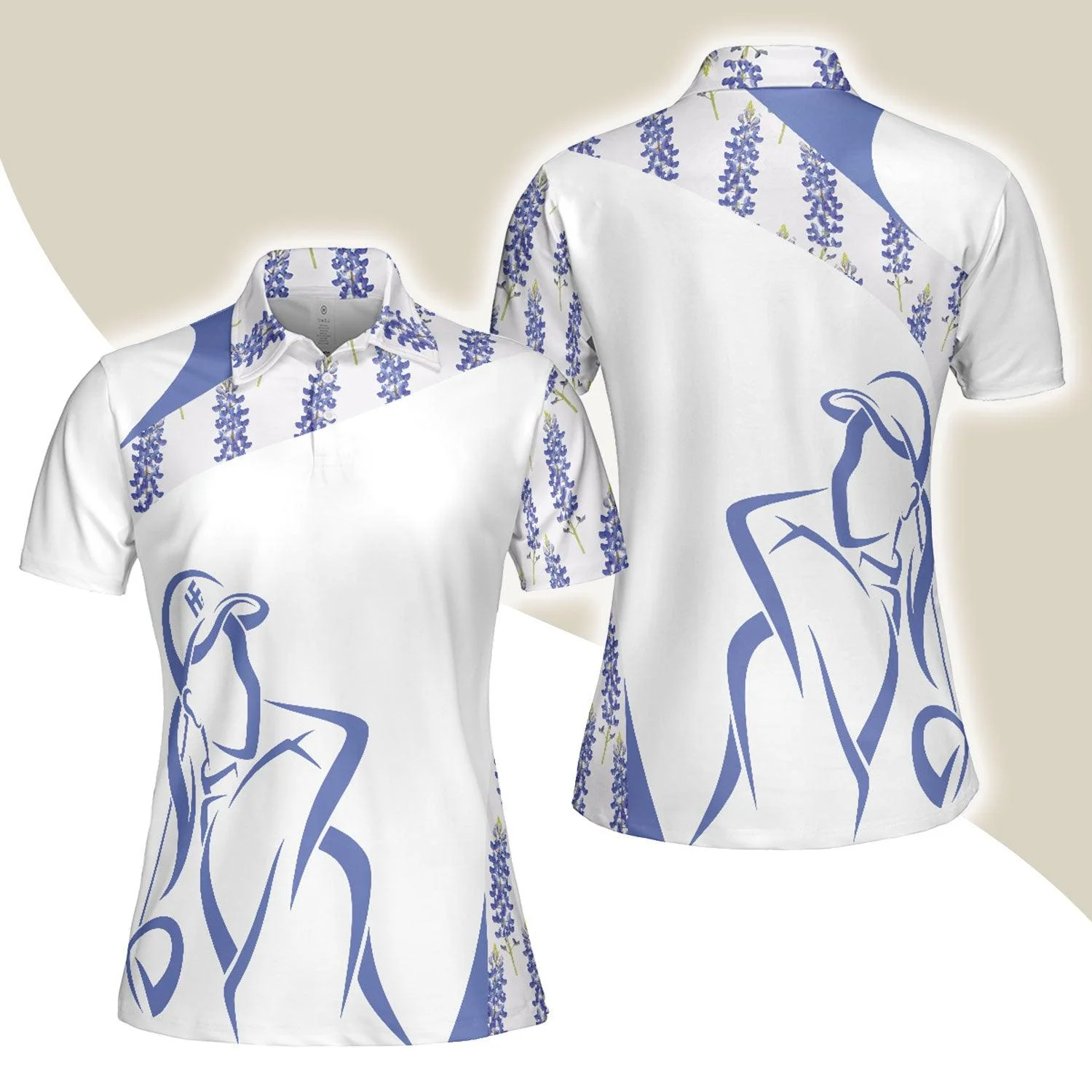 Golf Women Polo Shirt, Bluebonnet Girl Golfer Women Polo Shirts, Unique Female Golf Gift For Ladies, Golf Lovers, Golfers