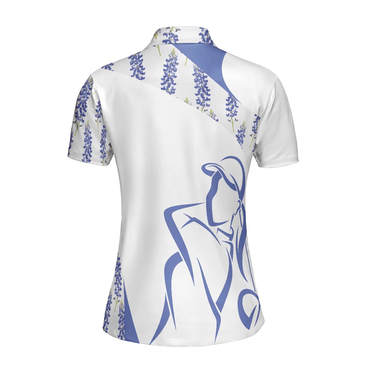 Golf Women Polo Shirt, Bluebonnet Girl Golfer Women Polo Shirts, Unique Female Golf Gift For Ladies, Golf Lovers, Golfers - Image 3
