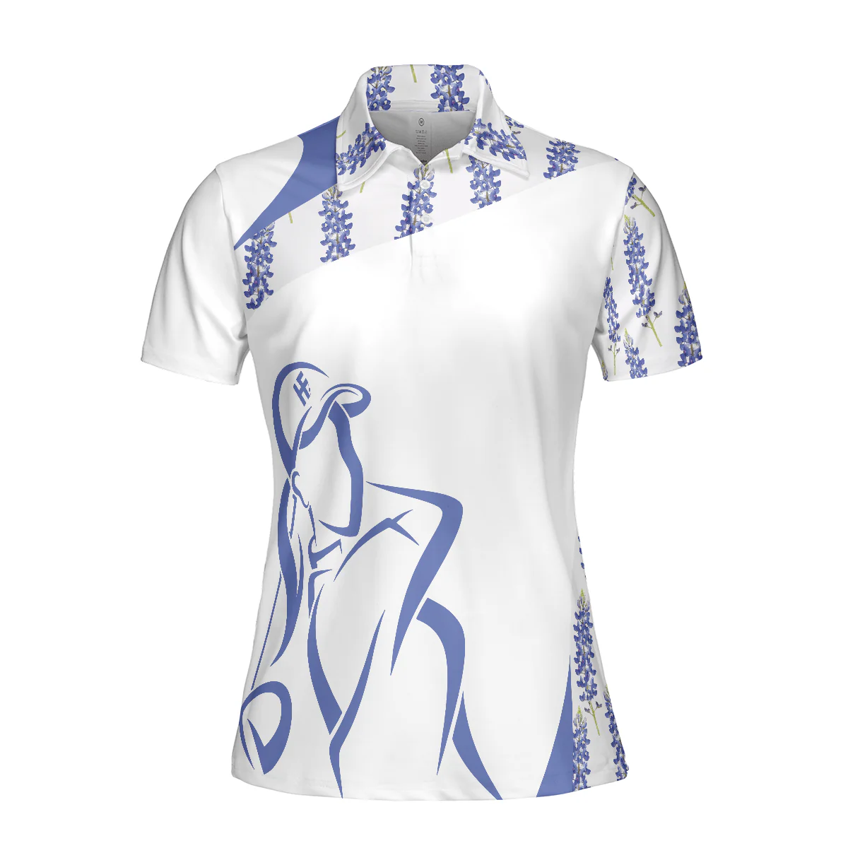 Golf Women Polo Shirt, Bluebonnet Girl Golfer Women Polo Shirts, Unique Female Golf Gift For Ladies, Golf Lovers, Golfers - Image 4