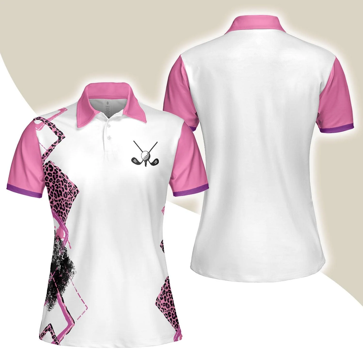 Golf Women Polo Shirt, Classic Golf Lady White And Pink Golf Women Polo Shirt, Golf Shirt For Girls - Perfect Gift For Ladies, Golfers, Golf Lovers