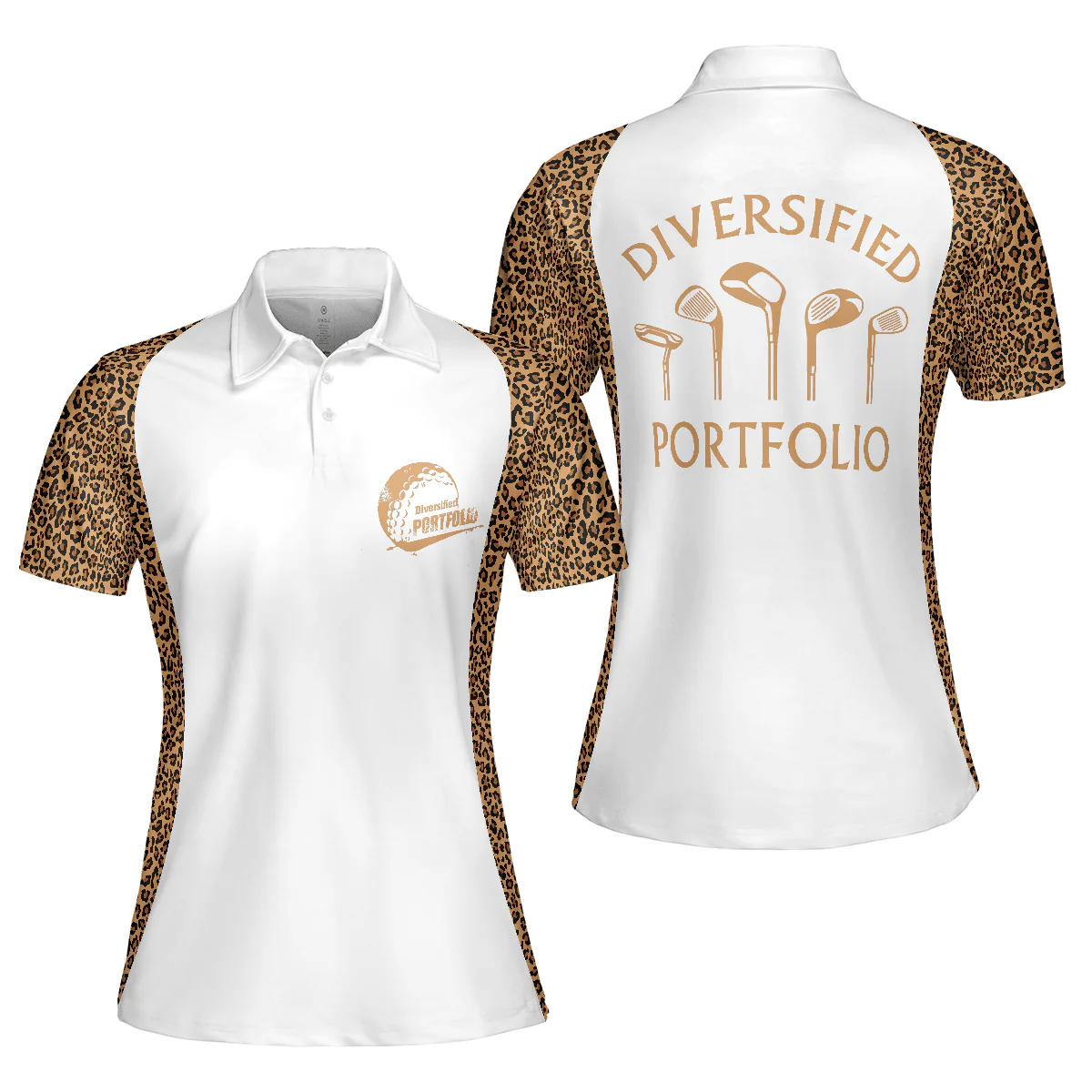 Golf Women Polo Shirt, Diversified Portfolio Golf Clubs Women Polo Shirts, Cool Golf Gift For Female Golfers, Ladies, Golf Lovers - Image 2