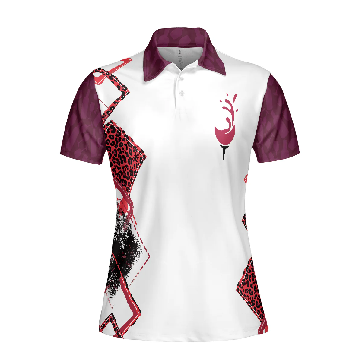 Golf Women Polo Shirt - Golf Girl You Say Girl Can't Golf I Say Watch Me Leopard Plum Purple Wine Women Polo Shirts - Perfect Gift For Women, Golfers - Image 4