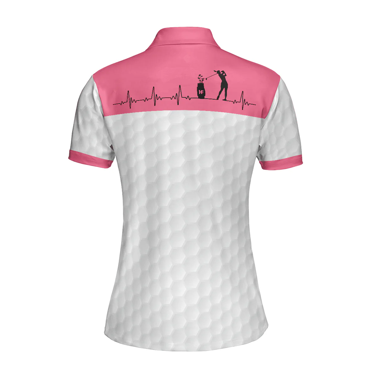 Golf Women Polo Shirt, Golf Is My Heart Pink Heartbeat Women Polo Shirts, Best Golf Gift For Female Golfers, Ladies, Golf Lovers - Image 3