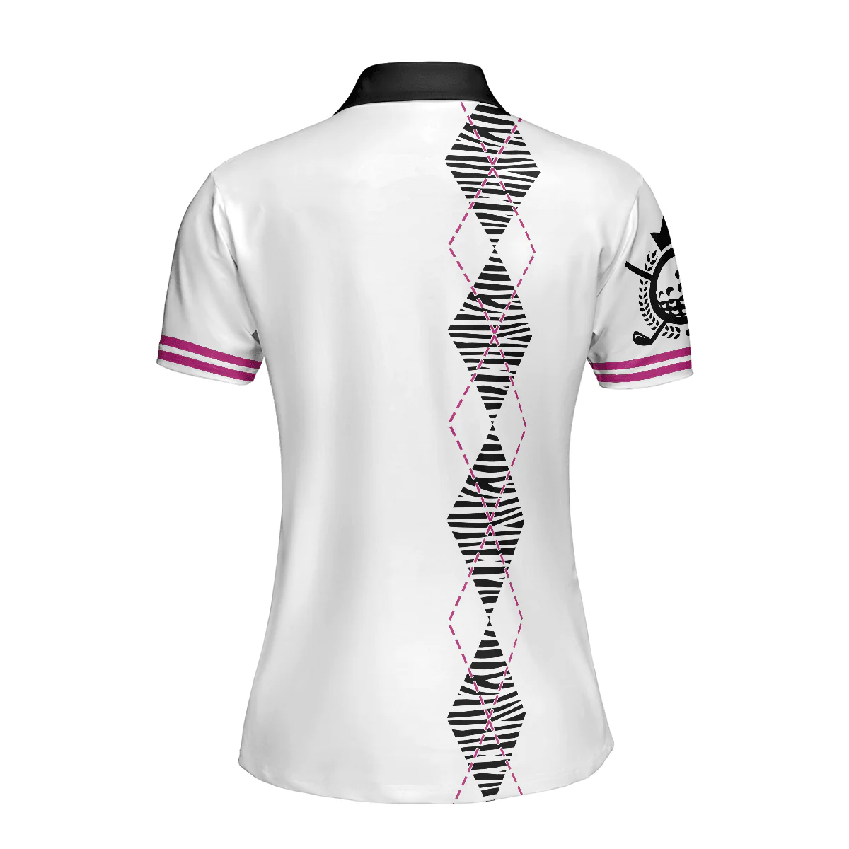 Golf Women Polo Shirt, Golf Is My New Religion Zebra Argyle Golf Women Polo Shirts, Unique Golf Gift For Ladies, Team Female Golfers - Image 3