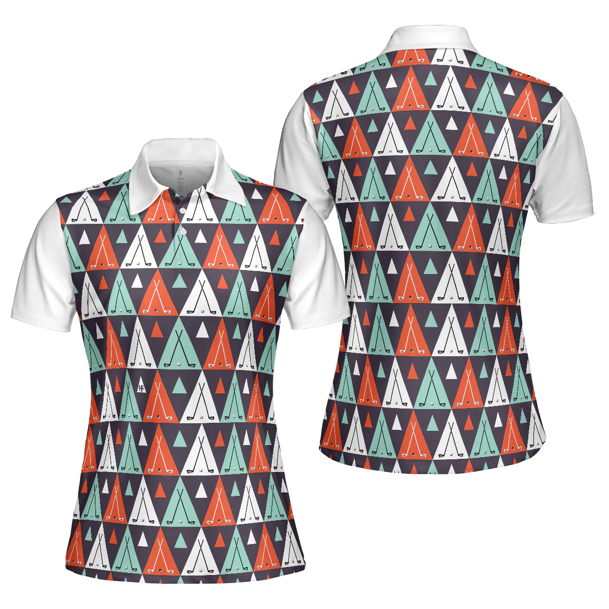 Golf Women Polo Shirt, Golf Life In Ethnic Style, Argyle Pattern Women Polo Shirts, Best Golf Gift For Female Golfers, Ladies, Golf Lovers - Image 2