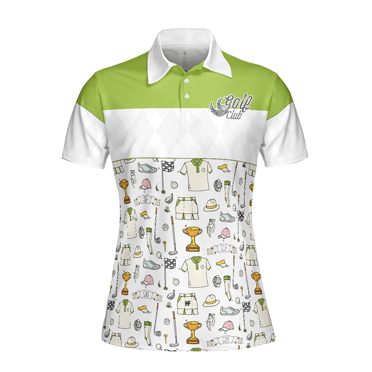 Golf Women Polo Shirt, Golf Pattern, Golf Life In Green Women Polo Shirts, Gift For Ladies, Team Female Golfers, Golf Lovers - Image 4