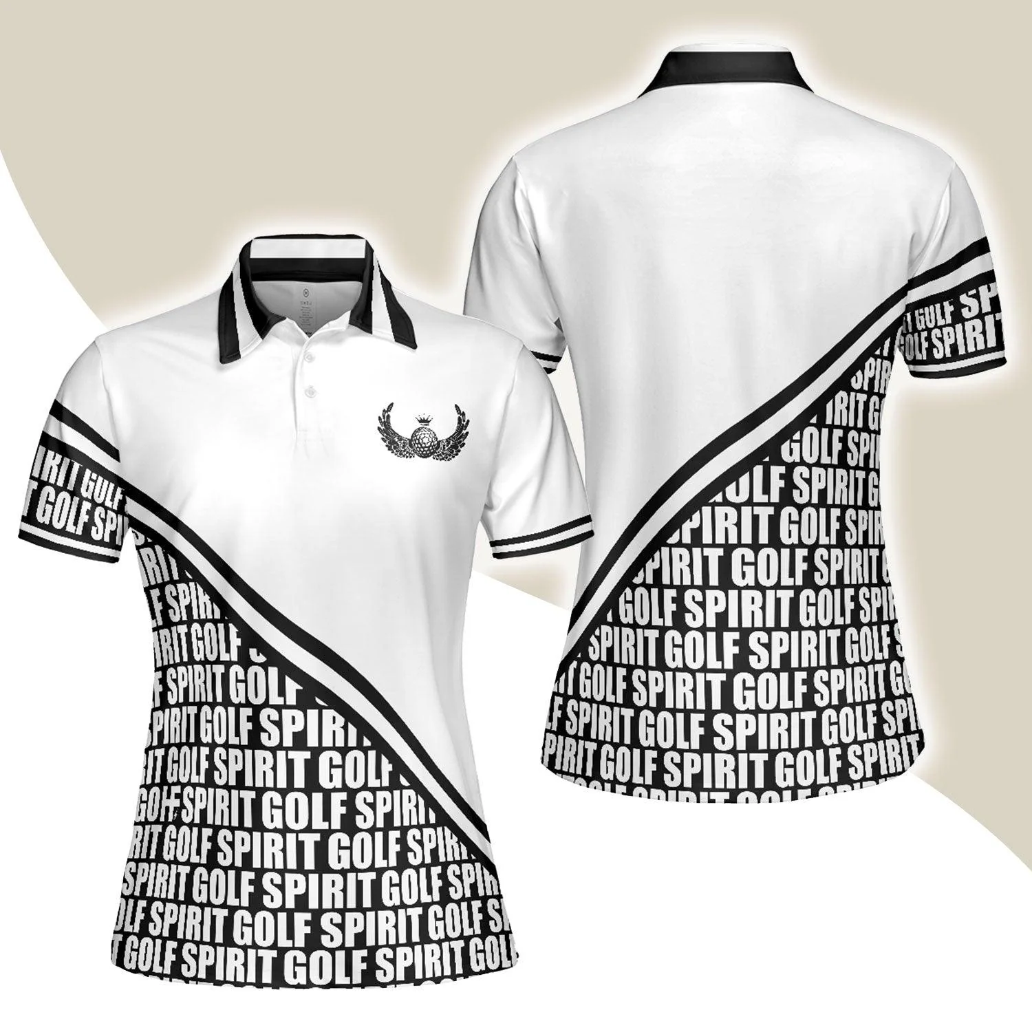 Golf Women Polo Shirt, Golf Spirit In Black And White Women Polo Shirts, Simple Golf Shirt Design Gift For Female Golfers, Ladies, Golf Lovers