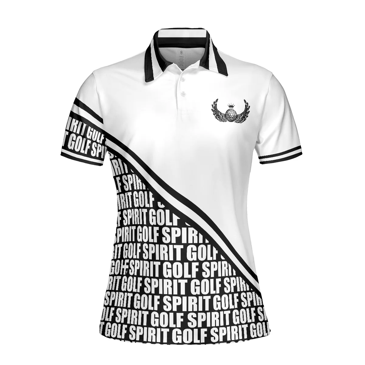 Golf Women Polo Shirt, Golf Spirit In Black And White Women Polo Shirts, Simple Golf Shirt Design Gift For Female Golfers, Ladies, Golf Lovers - Image 4