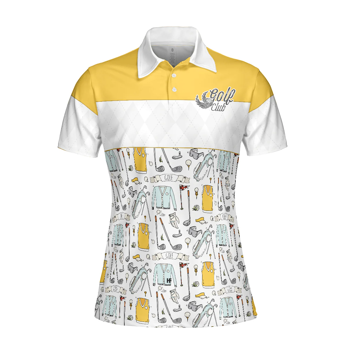 Golf Women Polo Shirt, Golf Symbol And Golf Life In Yellow Women Polo Shirts, Perfect Gift For Ladies, Golfers, Golf Lovers - Image 4