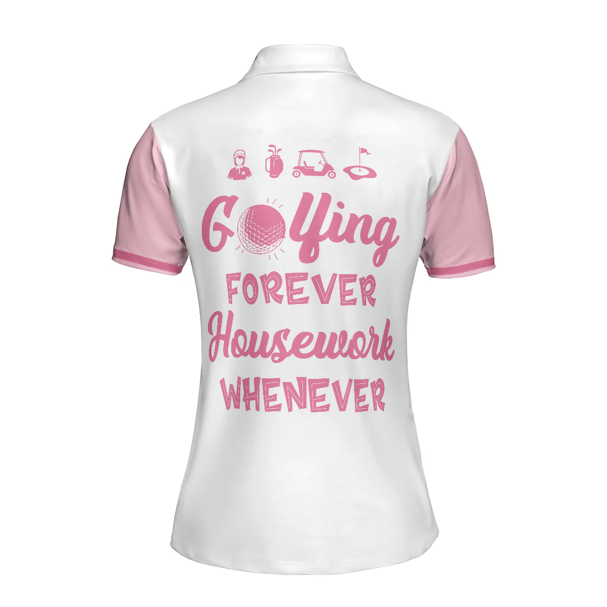 Golf Women Polo Shirt, Golfing Forever Housework Whenever, Leopard Argyle Style Golf Women Polo Shirts, Gift For Female Golfers, Ladies, Golf Lovers - Image 3