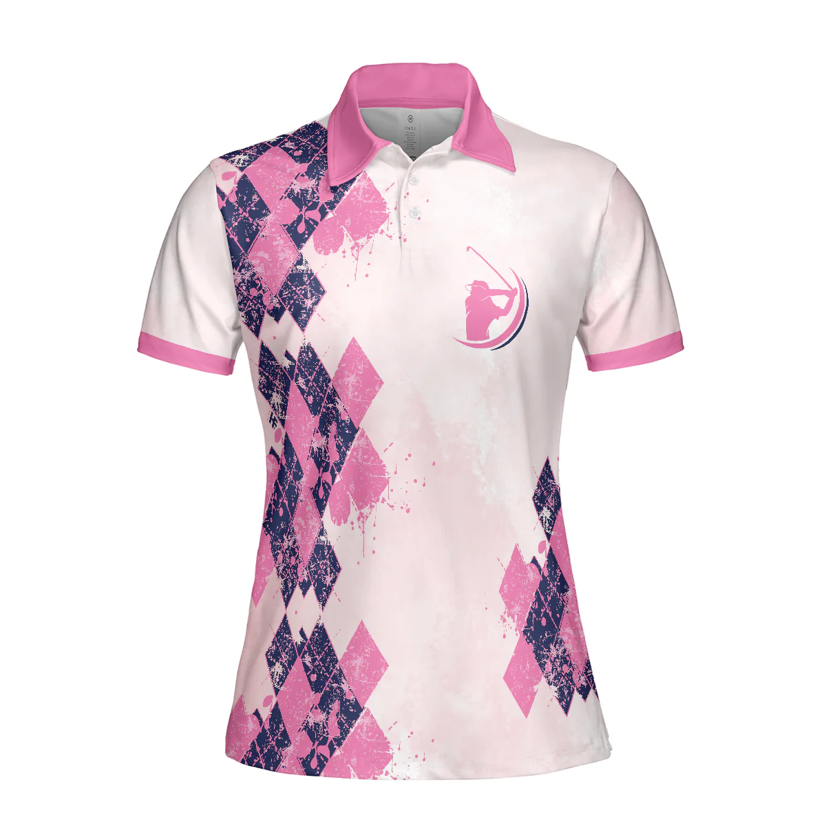 Golf Women Polo Shirt, Golfing From Nine To Wine Pink Women Polo Shirts, Best Golf Gift For Wine Lovers, Female Golfers, Ladies, Golf Lovers - Image 3