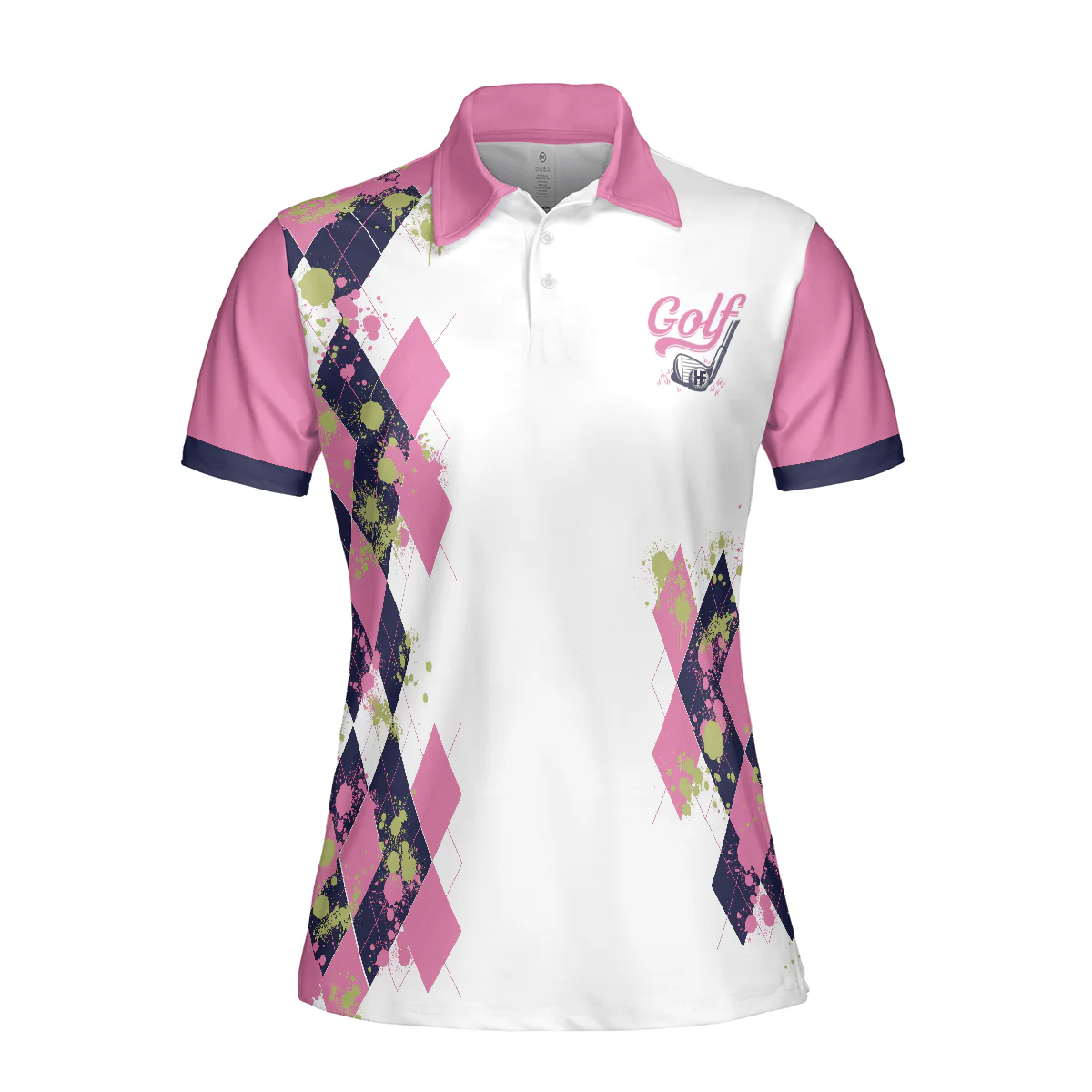 Golf Women Polo Shirt, Golfing Weekend Forecast Golf Pink And White Women Polo Shirts, Best Gift For Female Golfers, Ladies, Golf Lovers - Image 4