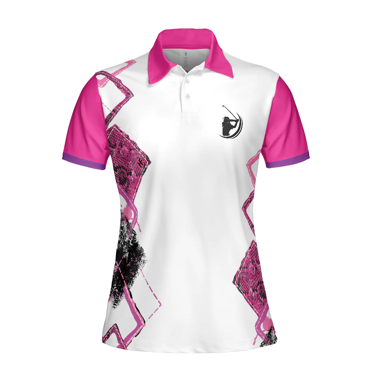 Golf Women Polo Shirt, Housework Is For Women Who Don't Play Golf, White And Pink Argyle Pattern Women Polo Shirts, Gift For Ladies, Golfers - Image 4